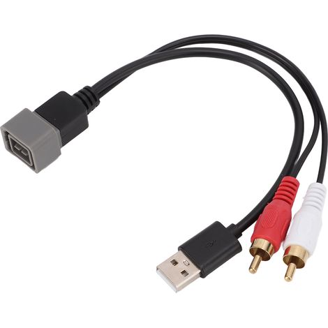 Câble adaptateur autoradio MP3 Nissan, convertisseur audio auxiliaire, cordon de remplacement stéréo (1/5)