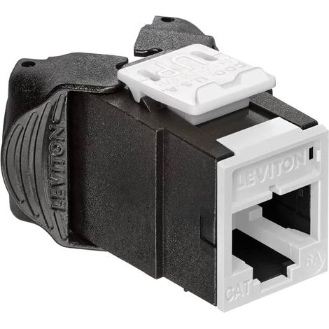 Leviton Atlas-X1 RJ45S Cat.6A Buchse Schwarz 6ASJK-RE6