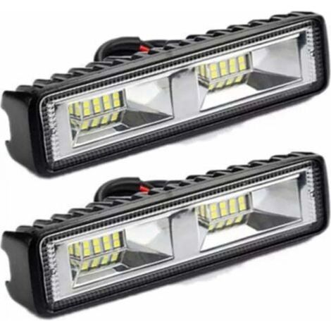 2 x Projecteur LED 12V-24V, 16 LED, 48W, IP67, pour véhicules tout-terrain (1/5)