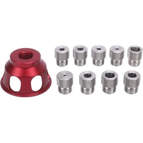 Positionner de Forage à Trou Droit, 2/3/4/5/6/7/8/9/10mm, Aluminium Alloy Vertical Drilly Guides Jig, Force Bit Hole Puncher, Fixation de Forage de Trou pour le Travail du Bois (1/4)