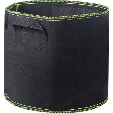 (30 cm de diamètre x 25 cm de hauteur, 5 gallons, double poignée) Sacs de culture fluorescents, 1 paquet de pots en tissu aéré, sacs de culture non t (1/5)