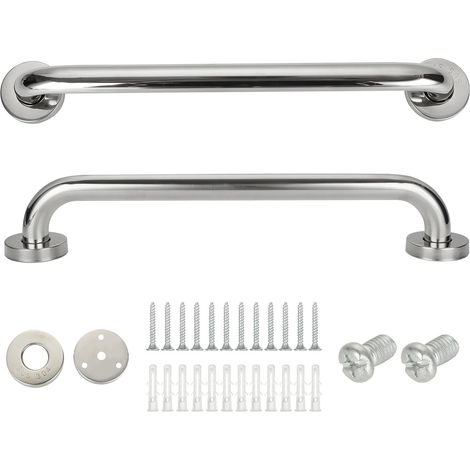 Confezione da 2 maniglioni per doccia da 40 cm, maniglioni per bagno in acciaio inox SUS 304, maniglia di sicurezza per doccia, bagno (1/5)
