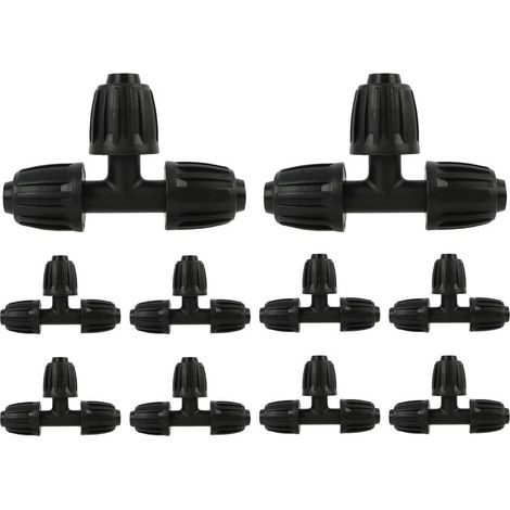 10 connecteurs en t, plastique durable, 13mm 1/2", système irrigation goutte à goutte, jardin agriculture serre (1/5)