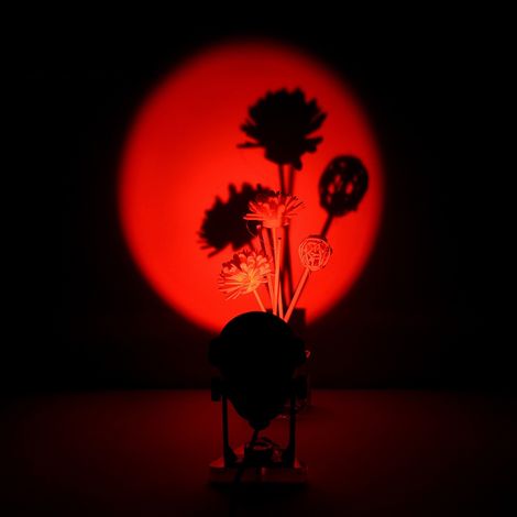 Lámpara MINKUROW, Luz De Proyección Al Atardecer, Led Visual, Romántica, Moderna, Usb, Luz Nocturna, Ambiente, Decoración Para Sala De Estar, Dormitorio, Rojo