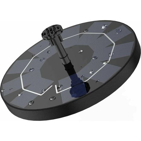 VURAHOME – Solarbrunnen 2,5 W Solar-Teichpumpe mit Solarpanel, integriertem 800-mAh-Akku, schwimmende Solarbrunnenpumpe mit 6 verschiedenen Brunnenmotiven für Aquarien (1/5)