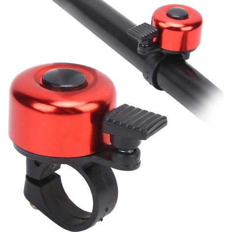 DUUTI Sonnette de Vélo en Alliage d'Aluminium Mini - Son Clair et Puissant pour Cyclisme Extérieur Rouge
