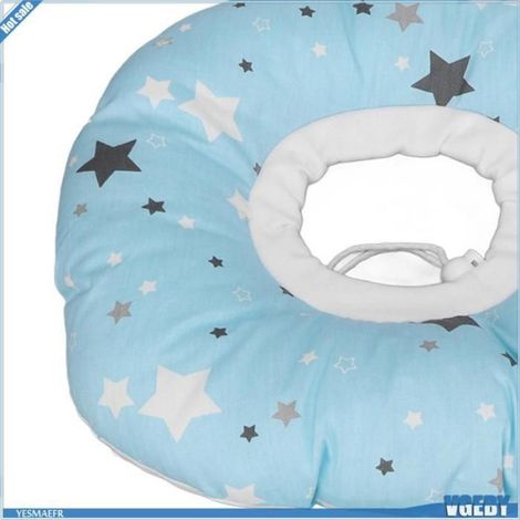 Ashata Oreiller de perçage d'oreille Adorable Oreiller à Motif D'étoile Bleu Clair pour Piercing parapharmacie accessoire (1/5)