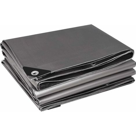 Lona protectora de 2x2 m, impermeable, cubierta protectora, color plata. (1/5)