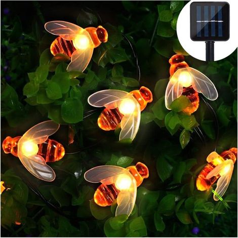 Mr Twinklelight® Solar-LED-Lichterkette - 30 LEDs - Warmweiß - Für Garten, Party, Hochzeit, Zuhause, dekorative Beleuchtung (warmweiß)