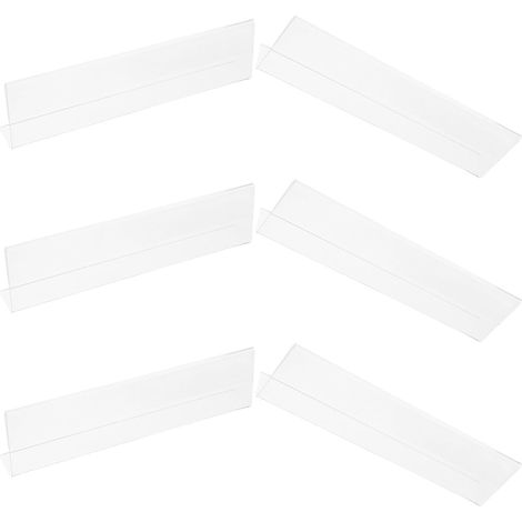 6 Pièces Plaque de Nom de Bureau en Acrylique Inclinée Horizontale 2x8 Pouces Surface Blanche Adhésive, Moderne et Polyvalente pour Table de Conférence ou Salle de Classe (1/5)