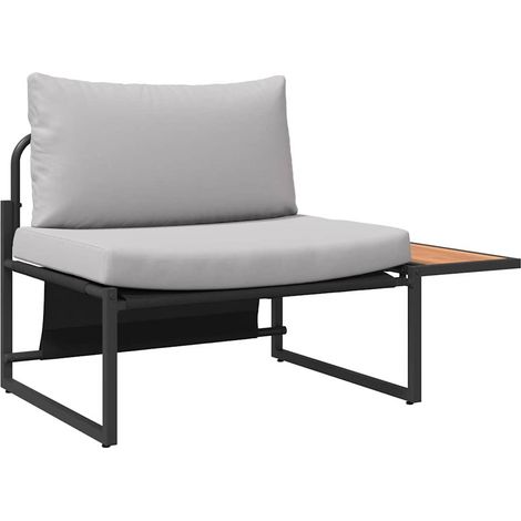 Maison Exclusive - Gartensofa-set 2 pcs Hellgrau Stahl