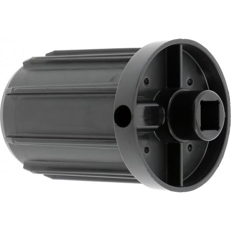 Embout de tube de volet roulant octogonal en PVC noir Fenêtre Sortie Baie vitrée Store, pour tube ZF54 sortie carré de 10 mm avec nez Ø 18 mm (1/2)