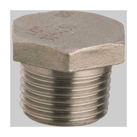 TAPPO MASCHIO IN ACCIAIO INOX - 1"