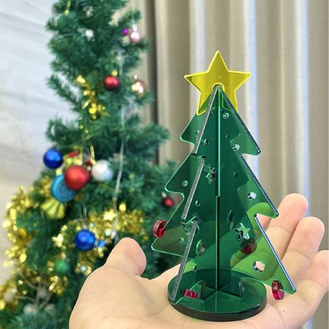 Acryl-Weihnachtsbaum, DIY-Weihnachtsgeschenk, kreative Dekoration, hochwertige Miniatur für Zuhause (1/5)