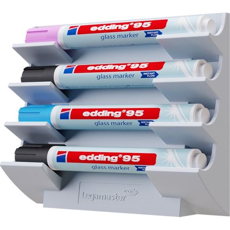 Glasboardmarker - Halterung für 4 Glasmarker - Tauben-Blau (1/5)