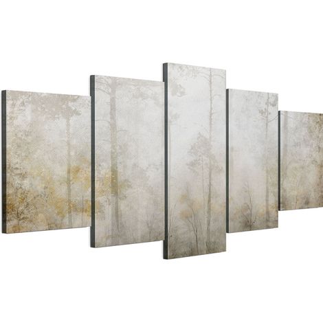 Quadro su tela italiana 100 x 50 cm pentattico - stile eclettico - natura Quadro su tela italiana 200 x 100 cm pentattico - stile eclettico - natura (1/5)