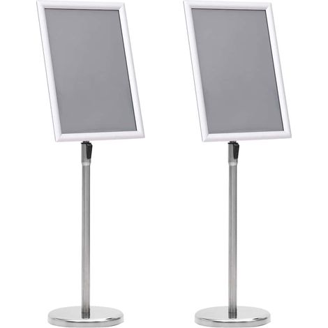 Plakatständer 2 pcs Silber 45 x 32,7 x 108 cm Aluminium
