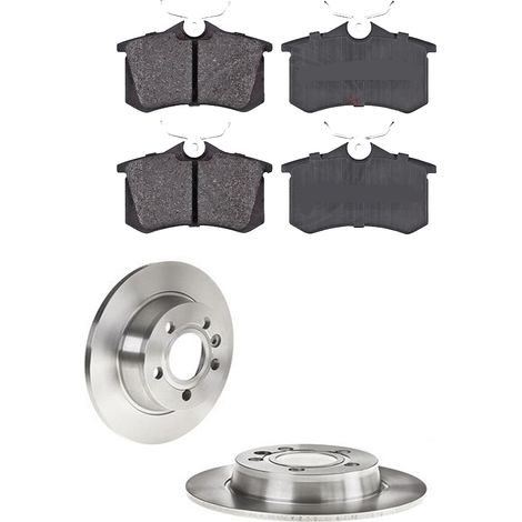 KIT FRENI POSTERIORI compatibile con VW SHARAN (7M8,7M9,7M6) - DISCHI + PASTIGLIE OEM: P 85 020 , P 85 058 , P 85 059 / 16298 , 17190 /SOSTITUZIONE DIRETTA/BASSA POLVERE/SILENZIOSO (1/5)