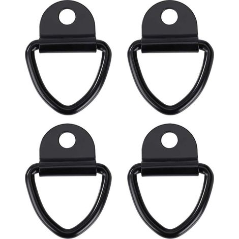 4pcs Heavy Duty Stainless Steel V-Ring Tie Down Hooks Anchor Ring for Trailers Trucks and Warehouses