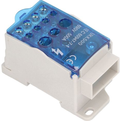 Boîte de jonction rail DIN AC690V 500A, connecteur terminal de distribution électrique, boîtier de raccordement de puissance pour tableau électrique (1/5)