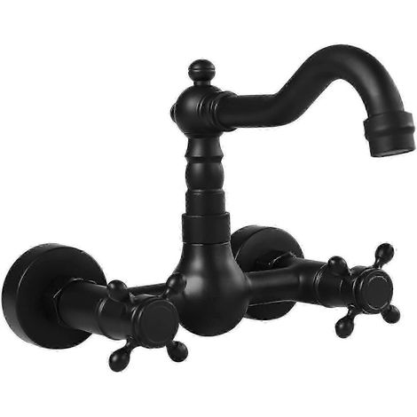 Robinet de cuisine mural mat avec mitigeur rotatif - Parfait