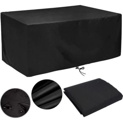 Housse Table de Jardin 200x100, Housse Salon de Jardin 200x100x75cm Rectangulaire Imperméable Bache de Protection Exterieur Housse (1/4)