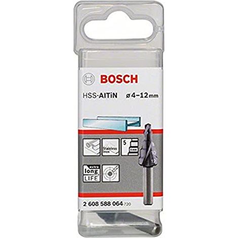 Punzonatrice a scalini HSS-AlTiN, 4 - 12 mm, 6 mm, 50 mm, 5 livelli (1/3)