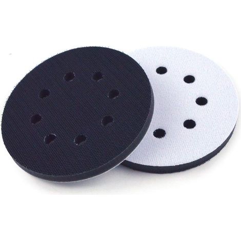 Lot de 2 tampons tampons à 8 trous, tampons tampons doux en velours auto-adhésifs, adaptés aux disques de polissage incurvés (1/5)