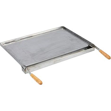 Flores Cortés - MOD. 38921 – Bistecchiera in Acciaio Inox, con Raccoglitore di Grasso, Dimensione: 57 x 40 x 2 cm, Colore: Acciaio (1/4)