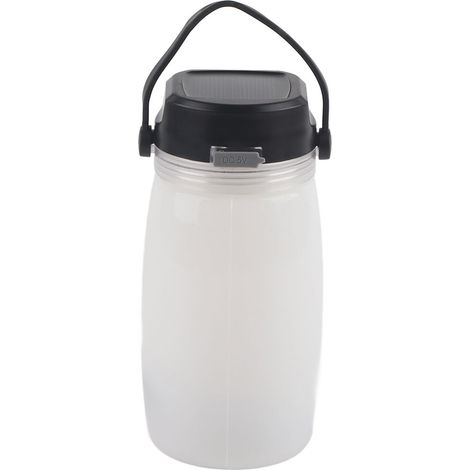 Bouteille d'eau rechargeable par USB et batterie externe solaire, lanterne suspendue pour le camping (blanche) (1/5)