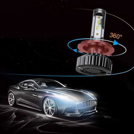 Ampoule phare auto LED H1 ultra lumineuse remplacementProjecteur voiture anti court-circuit mini lampe véhicule (1/5)