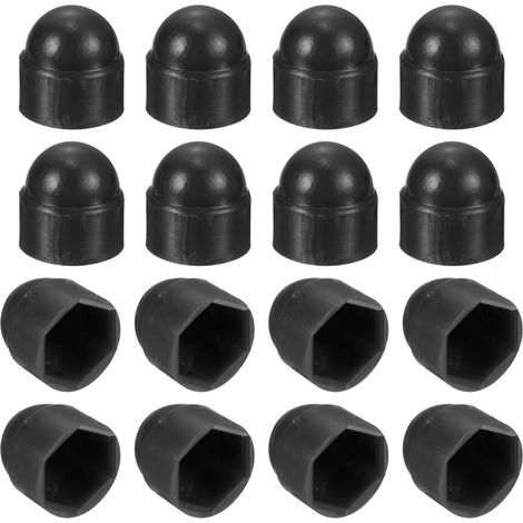 Cache-Écrous Hexagonaux M4 Capuchon de Protection Noir 50Pcs (1/5)