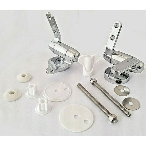 Cerniere copriwater universali 2pz cromate chiusura ammortizzata Art.59609