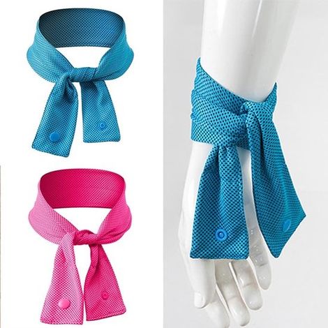Bufanda refrescante ligera y reutilizable para correr y caminar: banda cuello enfriamiento rápido perlas absorbentes bufanda refrescante correr (1/4)
