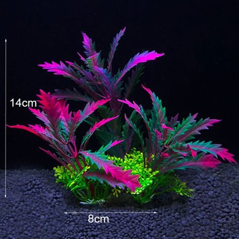 Plantes artificielles de décoration d'aquarium,plantes aquatiques en plastique pour décorations d'aquarium d'aquarium-SC-bleu violet