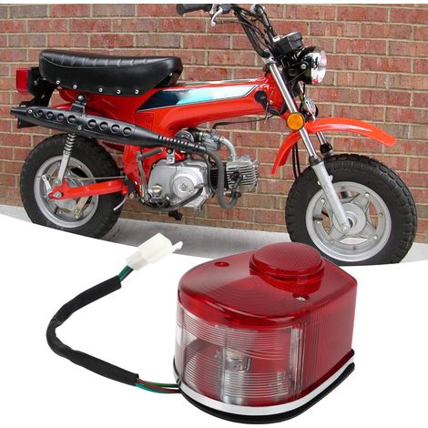 Ensemble feu stop et feu arrière, 3 fils avec ampoule, 33702-045-690, convient pour Honda Z50, CT70, SL100/125/175/350. (1/5)