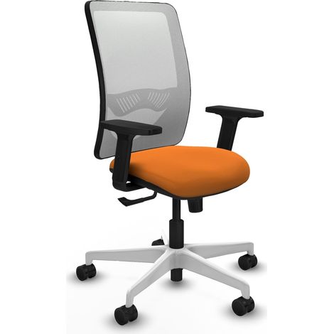 Silla de oficina piqueras y crespo Zulema cuero sintético naranja malla (1/2)