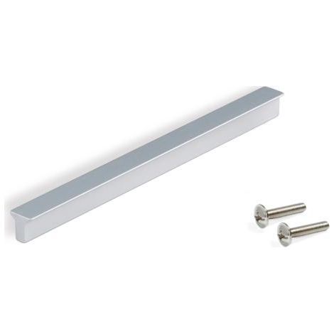 Emuca Tirador para mueble Dublin, intereje 64 mm, Anodizado mate, Aluminio, 25 un -
