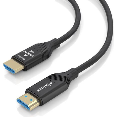 AISENS - CABLE HDMI V2.1 AOC ULTRA ALTA VELOCIDAD / HEC 8K@60HZ 4K@120HZ 4:4:4 48GBPS, A/M-A/M, NEGRO, 10M