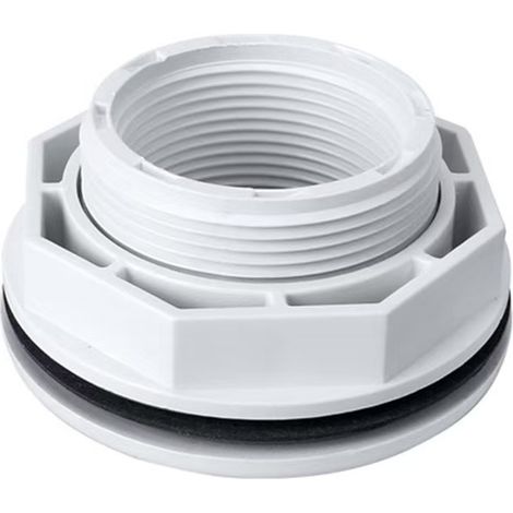 Connettore di ingresso/uscita per piscine fuori terra da 1-1/2 pollici con dado di bloccaggio e rondella, filettatura interna, per connettori di ingresso/uscita di ricambio per piscine Hayward SP1023.
