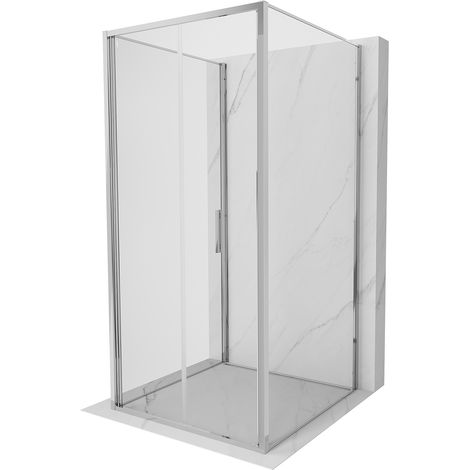 Mexen Exo-F 3S Duschkabine 3-seitige faltbare 90 x 90 cm, transparent, chrom - 816-090-090-01-00-3S (1/5)