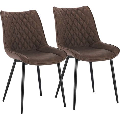WOLTU 2pcs dining chairs Kitchen Counter chairs Lounge Leisure Living Room Brown
