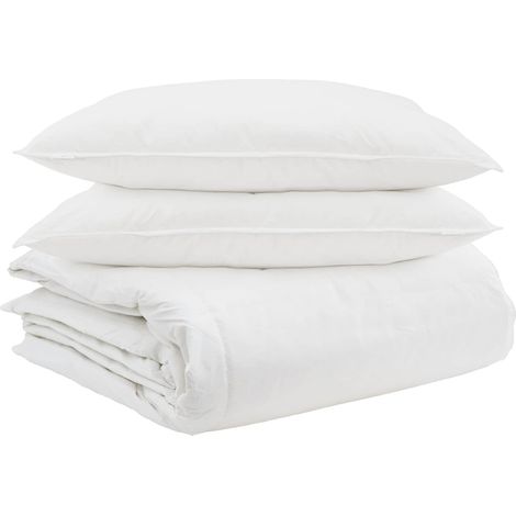 Ensemble de Duvet avec oreiller 3 pcs Blanc Plume de canard (1/5)