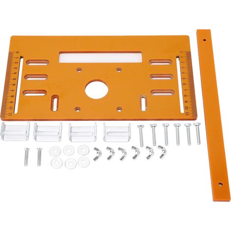 Plaque de base pour machine de découpe pratique 90° plate 45° oblique outils de travail du bois 28 x 15 cm (1/5)