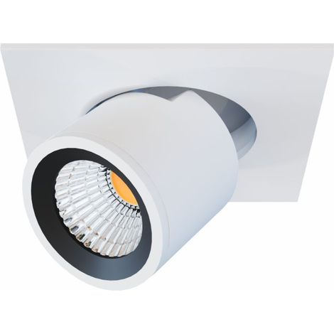 Nano Oxo SQ Faretto LED da incasso 4W 45º CCT Switch 2700K/3200K/4000K Bianco Opaco - Orientabile e Versatile - Beneito & Faure