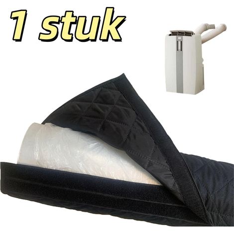 Housse isolante pour tuyau d'évacuation de climatiseur avec 2 sangles couleur noire (1/5)