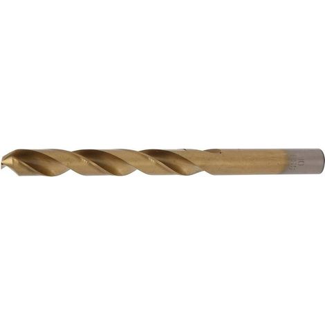 Foret Hélicoïdal 10 mm - HSS-G, Nitrure de Titane - Précision et Durabilité, Acier, Pro - D-Work (1/5)