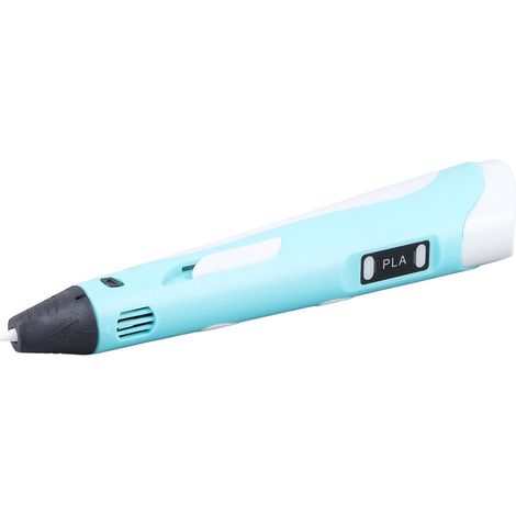 Kit stylo d'impression 3D avec filament PLA, câble de données USB et base, jouet d'artiste, bleu anglais (1/5)