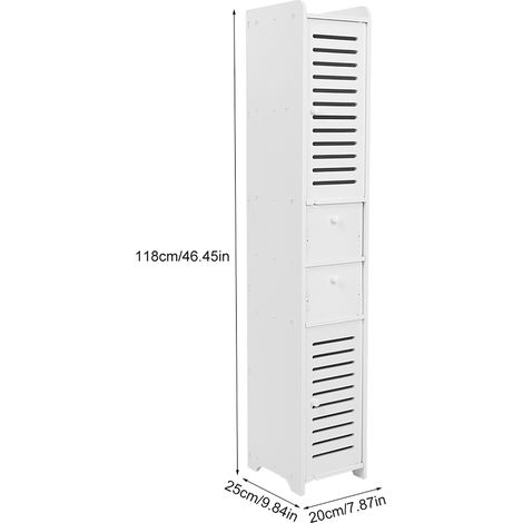 Meuble-lavabo de salle de bain en composite bois-plastique à 2 portes et 2 tiroirs - Spécialiste des entrepôts à l'étranger (1/4)