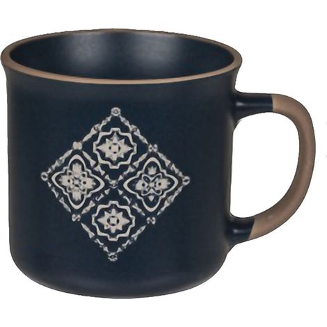 Tasse en céramique Bleue motif Carreaux